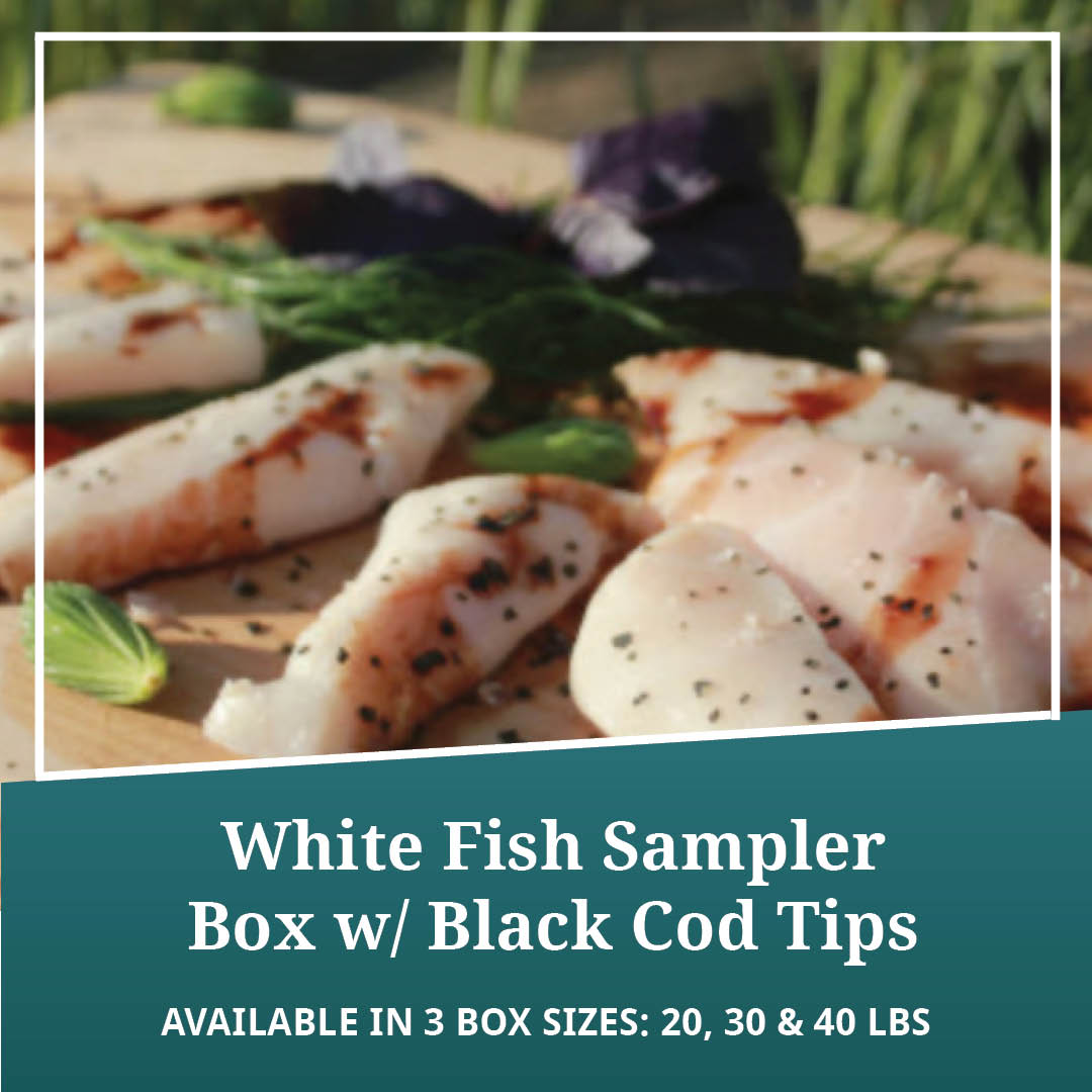Wild Alaska White Fish Sampler Box w/ Black Cod Tips