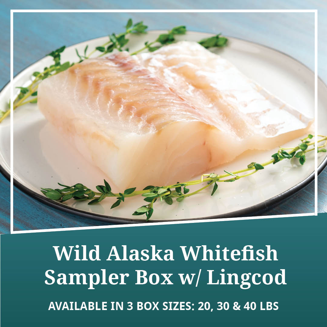 Wild Alaska White Fish Sampler Box w/ Lingcod Alaskans Own