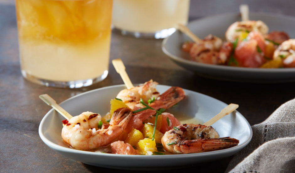 Citrusy Ale Alaska Spot Prawns