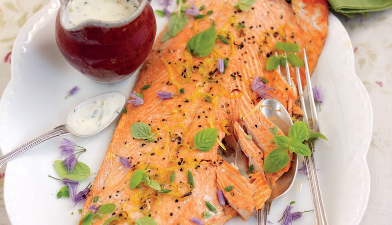 Alaska Salmon Side with Garden Country Herb Sauce