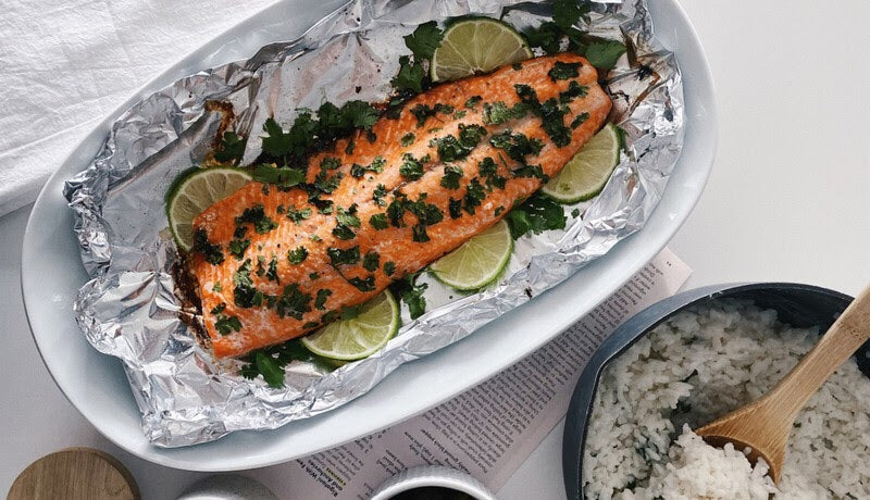 Cilantro Lime Baked Alaska Salmon