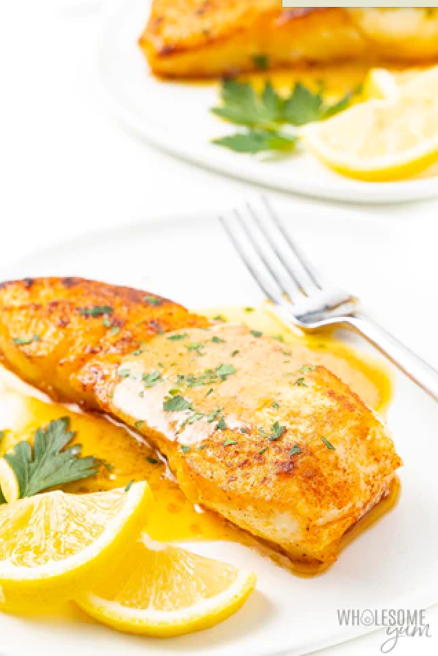 halibut with lemon butter sauce