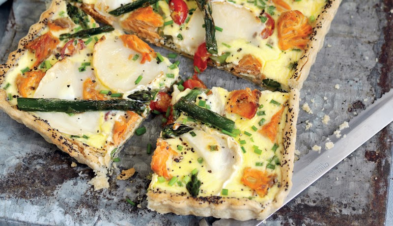 Alaska Salmon and Goat Cheese Tart