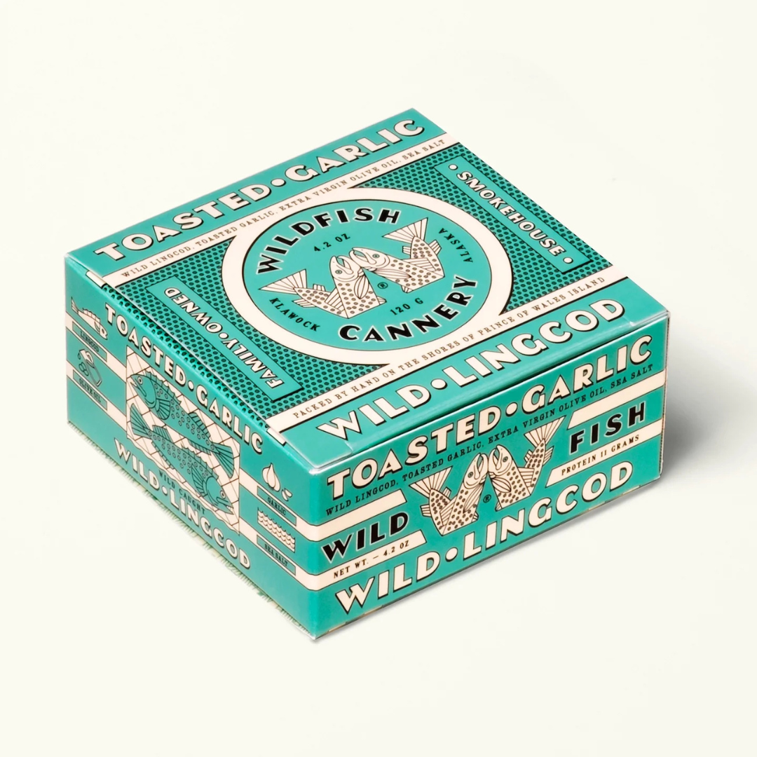 Wildfish Cannery Lingcod, Toasted Garlic, Extra Virgin Olive Oil