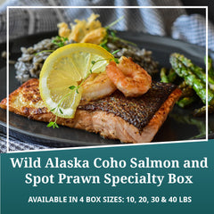 Wild Alaska Coho Salmon and Spot Prawn Specialty Box