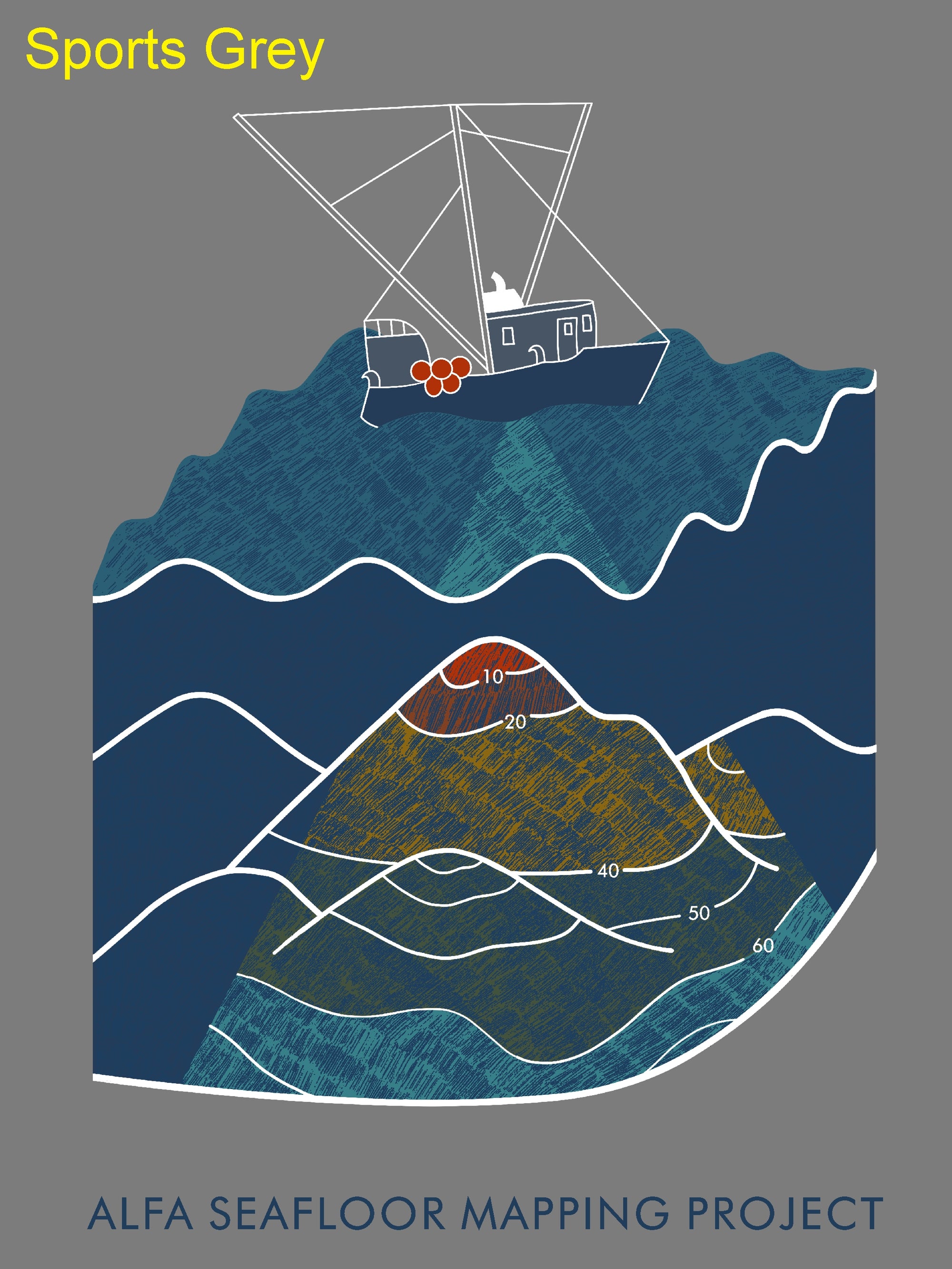 Women's Seafloor Mapping 3/4 Sleeve Shirt