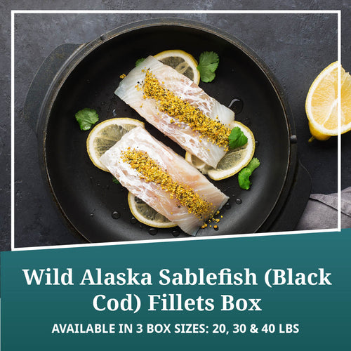 Wild Alaska Sablefish (Black Cod) Portions Box