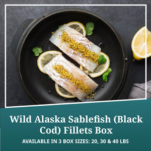 Wild Alaska Sablefish (Black Cod) Portions Box