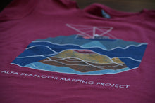 Women's Seafloor Mapping T Shirt: Rainbow Design