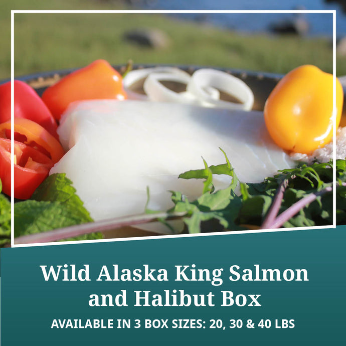 Wild Alaska King Salmon and Halibut Box